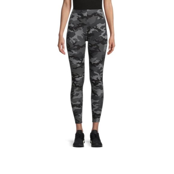 No Boundaries Junior's Print Ankle Leggings Grey camo pull up size XXXL (21) - Picture 2 of 4